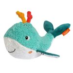 Jucarie de baie balena somnoroasa pentru bebelusi, moale si plutitoare, 17 cm