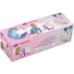 Kit amprentă bebeluși albastru cu pastă non-toxică și accesorii