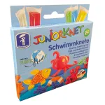 Plastilina plutitoare pentru copii, 5 culori, modelaj in apa, 2+