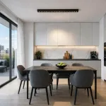 Proiector LED liniar aplicat cu grila 24W, 4000K, 20 surse, 54 cm