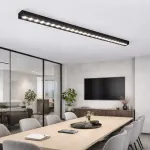 Proiector LED liniar aplicat cu grila 30W, 4000K, 80 cm, 30 surse