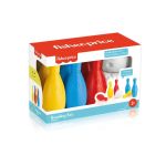 Set bowling pentru copii Fisher Price cu 6 popice colorate si minge