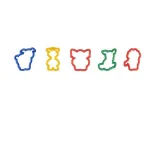 Set 6 forme pentru plastilina cu animale safari, pentru copii 3+