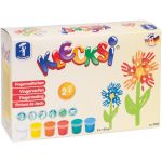 Vopsea de pictat cu degetele pentru copii, 6 culori x 150 g, MAXI