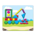 Set educativ cu forme geometrice magnetice si tabla de joc, Galt