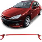 Bară de suspensie ajustabilă din aluminiu roșie pentru față, potrivită pentru Peugeot 206 + CC SW 98-08 Performance AutoTuning