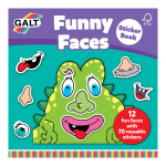 Carte cu abtibilduri Funny Faces cu 70 abtibilduri reutilizabile