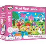 Puzzle de podea Galt Zane si Unicorni, 30 piese mari, 3 ani+