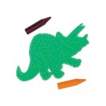 Set sabloane pentru desen cu dinozauri, coli si creioane colorate