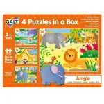 Set 4 puzzle-uri Jungla pentru copii 3+ ani, 12-24 piese, Galt