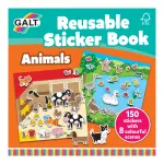 Carte cu stickere reutilizabile cu animale, 150 abtibilduri, 3 ani+