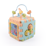 Cub educativ 2 in 1 cu activitati pastel pentru bebelusi 12 luni+