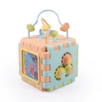 Cub educativ 2 in 1 cu activitati pastel pentru bebelusi 12 luni+