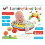 Perna interactiva pentru tummy time Ursulet cu jucarii detasabile, 40 cm