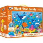 Puzzle de podea educativ Galt cu animale marine si numere, 30 piese