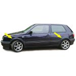 Extensii de aripi din plastic pentru arcurile roților, potrivite pentru VW Golf 3 91-97 Performance AutoTuning