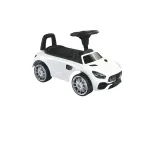 Masinuta 3 in 1 Ride On alba pentru copii, cu volan si claxon