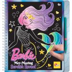 Caiet de răzuit Barbie Mer-Maizing pentru desen creativ, 4 ani+