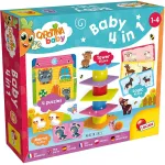 Joc educativ de logica 4 in 1 cu animalute pentru copii 1-4 ani