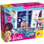 Jurnal secret Barbie cu lacat, cheie si markere speciale pentru copii