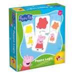 Joc educativ de culori Peppa Pig cu piese puzzle din carton, 2 ani+