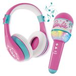 Set căști și microfon Bluetooth Barbie pentru karaoke copii