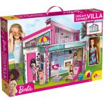 Casuta Barbie Malibu cu 2 etaje, piscina, mobilier 3D si papusa
