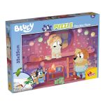 Puzzle de colorat Bluey si ora de povesti, 24 piese, fata-verso