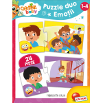 Puzzle duo cu emoții pentru copii 1-4 ani, 24 piese, în limba română