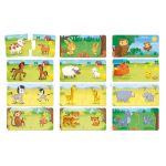 Puzzle duo educativ Mama si puiul, 12 asocieri animale, 1-4 ani