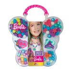 Trusă de bijuterii Barbie pentru copii, set creativ cu mărgele și brelocuri