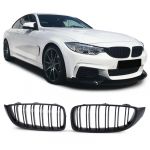 Grilă sport cu dublu fante, performanță, mată, potrivită pentru Seria 4 BMW F32 F33 F36 Performance AutoTuning