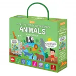 Set creativ pentru copii 4+ cu animale, stickere si activitati