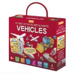 Set de artă și lucru manual cu vehicule pentru copii 4+