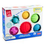 Set 6 mingi senzoriale pentru bebelusi, texturi variate, 6 luni+