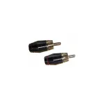 Set 2 conectori RCA tată lipibili 26,5 mm roșu/negru Audio System