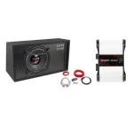 Pachet subwoofer auto 12 inch cu amplificator Taramps si kit cabluri OFC