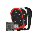 Telecomandă auto RF pentru sisteme media, rază lungă 300 m, negru