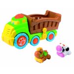 Jucărie muzicală camion de fermă cu animale, pentru copii 12 luni+
