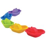 Set bărcuțe pentru baie colorate, 5 piese conectabile, 6 luni+