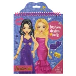 Carte cu abtibilduri Fashion Design albastră pentru fete 6+