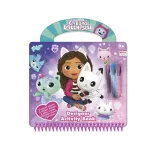 Carte de activitati Gabby's Dollhouse cu pixuri gel, sabloane si stickere