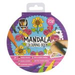 Carte de colorat cu mandale pentru copii, 25 file, mov, Grafix