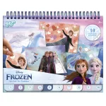 Carte de colorat Frozen cu abtibilduri si numere, 30 pagini, 3+ ani