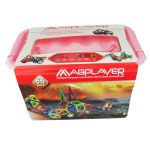 Joc de construcție magnetic Magplayer, 66 piese, modele 2D și 3D