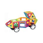 Joc de construcție magnetic Magplayer, 66 piese, modele 2D și 3D