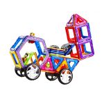 Joc de construcție magnetic MAGPLAYER, set 72 piese pentru copii 3+ ani