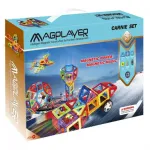 Joc de constructie magnetic MAGPLAYER cu 98 piese pentru copii 3+ ani