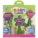 Set origami flori pentru copii 7+ cu hartii colorate si accesorii