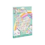Set cu 100 abtibilduri cu unicorni pentru copii 3+ Grafix